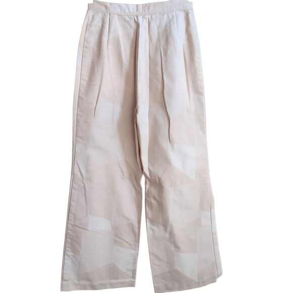 23x28 1OF1 Vintage Bellbottom Patchwork Print Wide-Leg Pants Handmade 1970's Mod - Picture 3 of 8